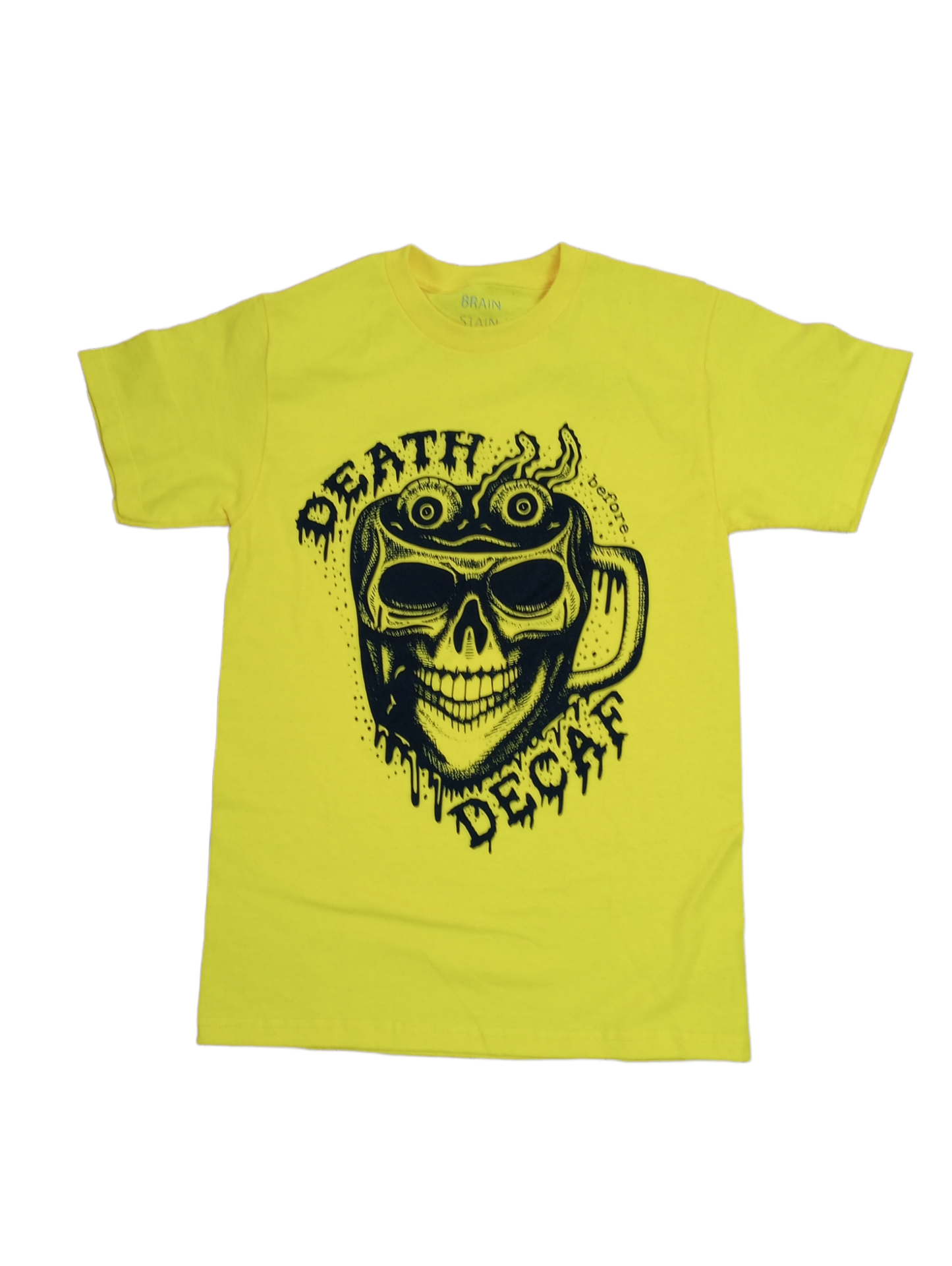 Death before Decaf short sleeve screnn printed tee